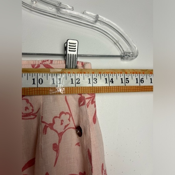 Kiko Vtg 100% Linen button down slip Boho minimalist Sustainable knee Skirt S - Picture 5 of 8